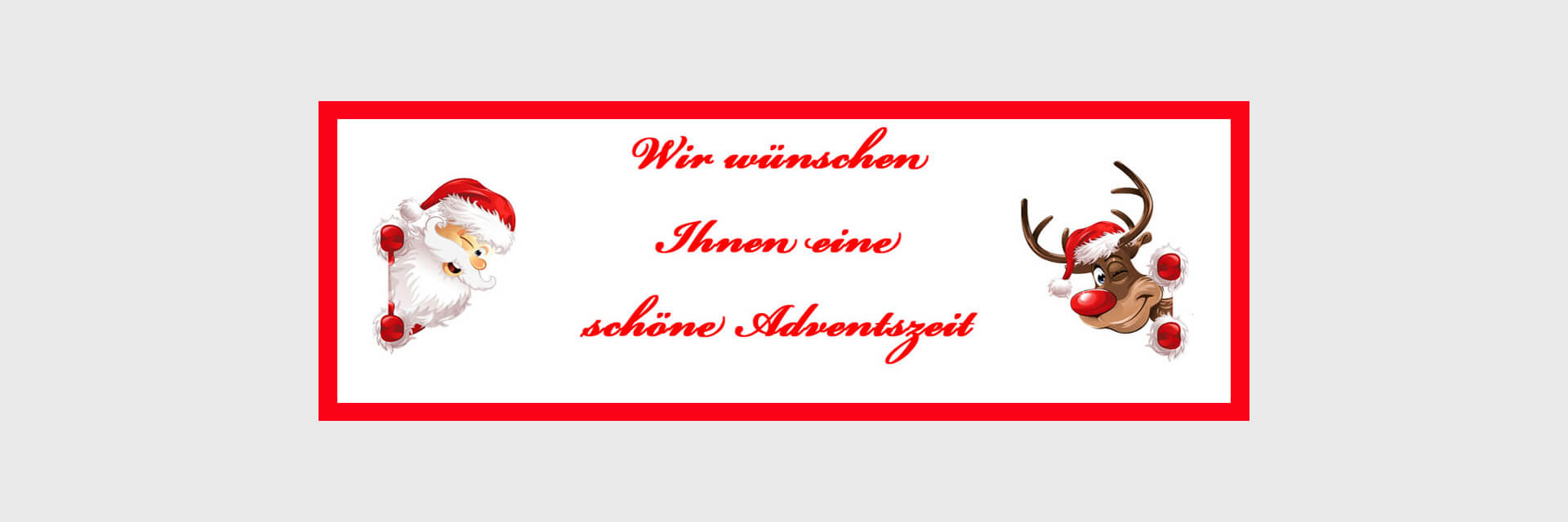 Wir wüschen Ihnen eine schöne Adventszeit